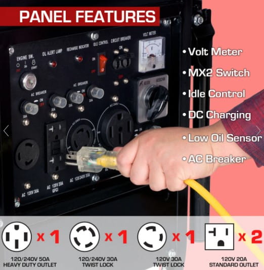 DuroStar DS1000E Control Panel